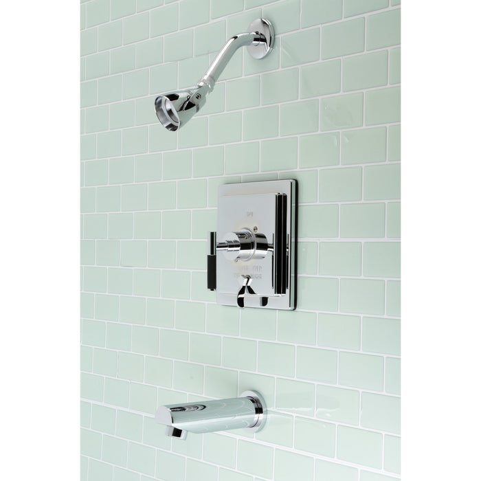 Kingston Sona KB86510CKL - Kaiser Single-Handle Pressure Balanced Tub and Shower Faucet, Polished Chrome