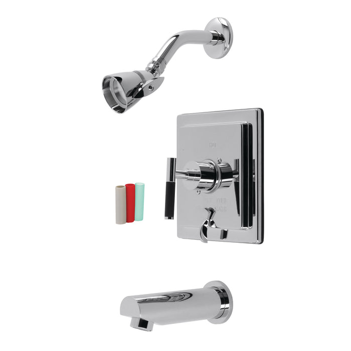 Kingston Sona KB86510CKL - Kaiser Single-Handle Pressure Balanced Tub and Shower Faucet, Polished Chrome