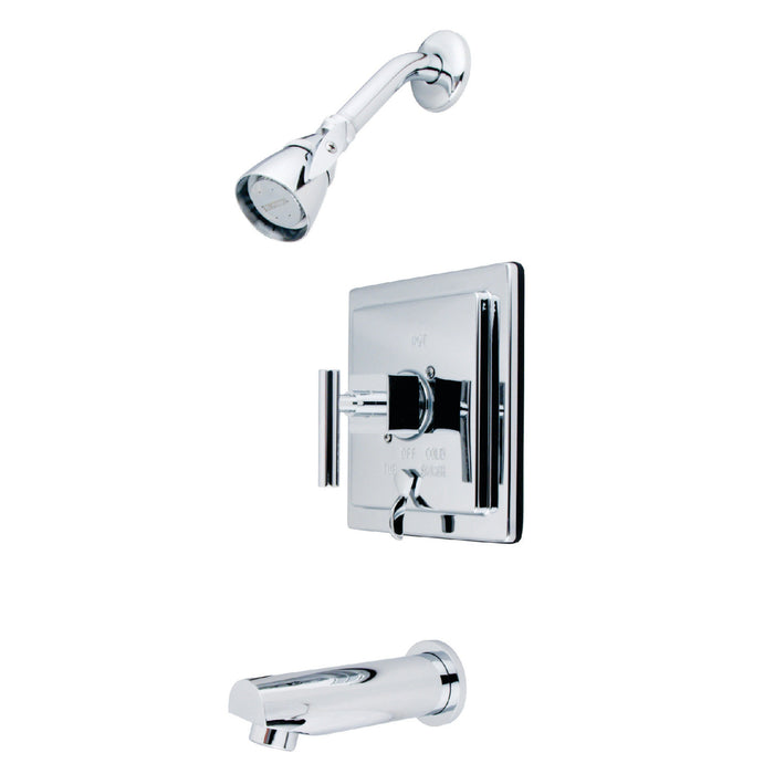 Claremont KB86510CQL Single-Handle 3-Hole Wall Mount Tub and Shower Faucet, Polished Chrome