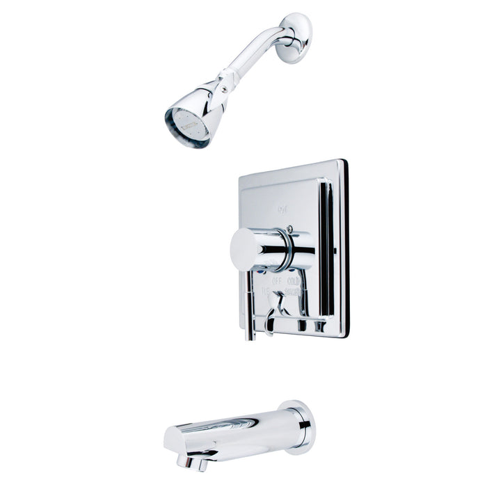 Concord KB86510DL Single-Handle 3-Hole Wall Mount Tub and Shower Faucet, Polished Chrome