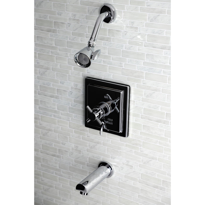 Kingston Sona KB86510DXSingle-Handle Pressure Balanced Tub and Shower Faucet, Polished Chrome
