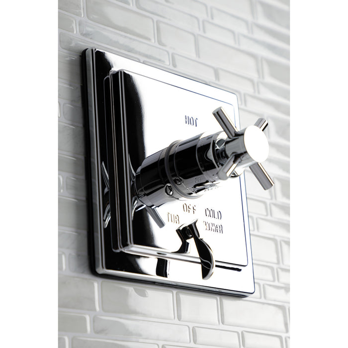 Kingston Sona KB86510DXSingle-Handle Pressure Balanced Tub and Shower Faucet, Polished Chrome