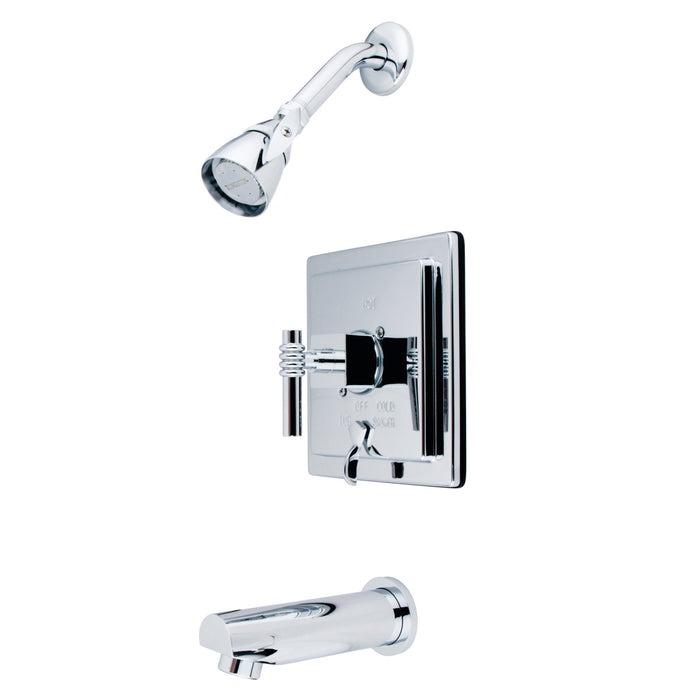 Milano KB86510QL Single-Handle 3-Hole Wall Mount Tub and Shower Faucet, Polished Chrome