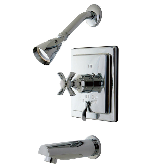 Millennium KB86510ZX Two-Handle 3-Hole Wall Mount Tub and Shower Faucet, Polished Chrome
