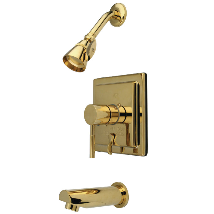 Concord KB86520DL Single-Handle 3-Hole Wall Mount Tub and Shower Faucet, Polished Brass