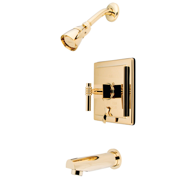 Kingston Sona KB86520QL - Milano Single-Handle Pressure Balanced Tub and Shower Faucet, Polished Brass