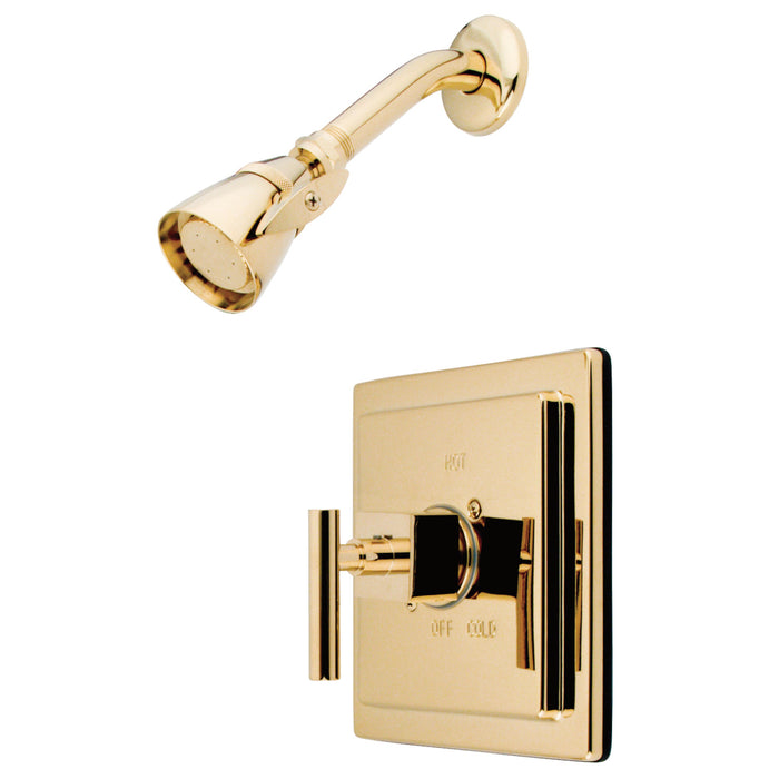 KB8652CQLSO Single-Handle 2-Hole Wall Mount Shower Faucet, Polished Brass