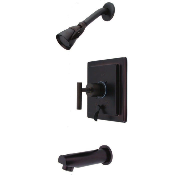 Manhattan KB86550CML Single-Handle 3-Hole Wall Mount Tub and Shower Faucet, Oil Rubbed Bronze