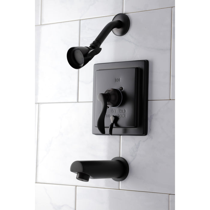KB86550DFL Single-Handle 3-Hole Wall Mount Tub and Shower Faucet, Oil Rubbed Bronze