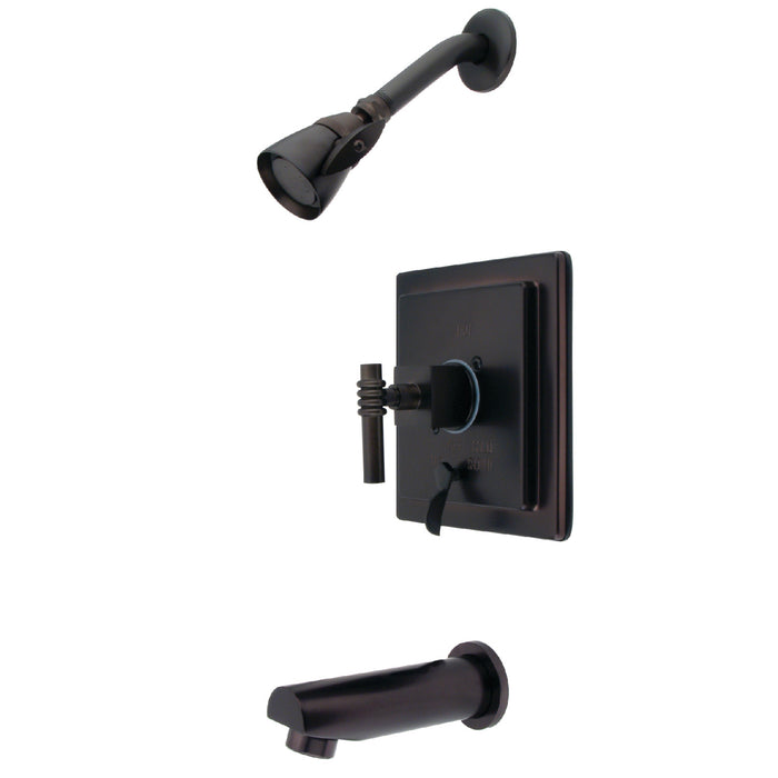 Milano KB86550QL Single-Handle 3-Hole Wall Mount Tub and Shower Faucet, Oil Rubbed Bronze