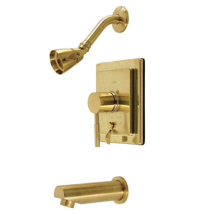 Concord KB86570DL Single-Handle 3-Hole Wall Mount Tub and Shower Faucet, Brushed Brass