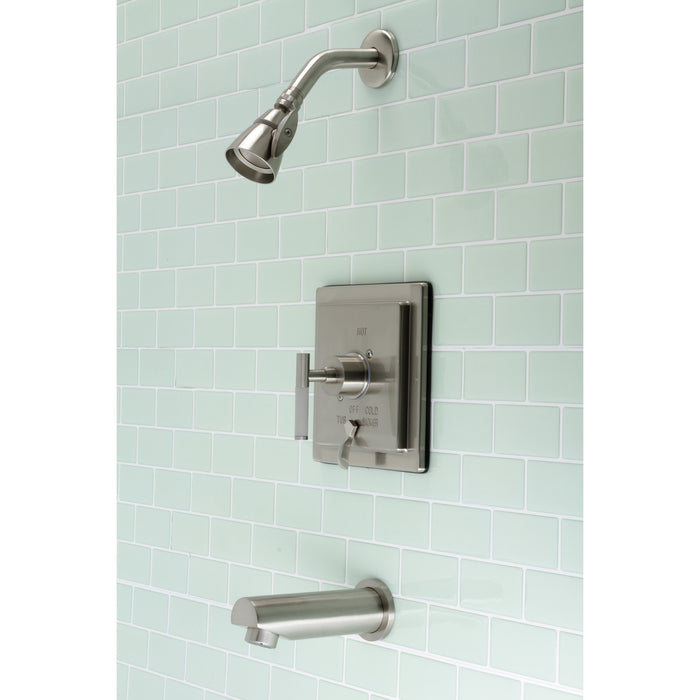 Kingston Sona KB86580CKL - Kaiser Single-Handle Pressure Balanced Tub and Shower Faucet, Brushed Nickel