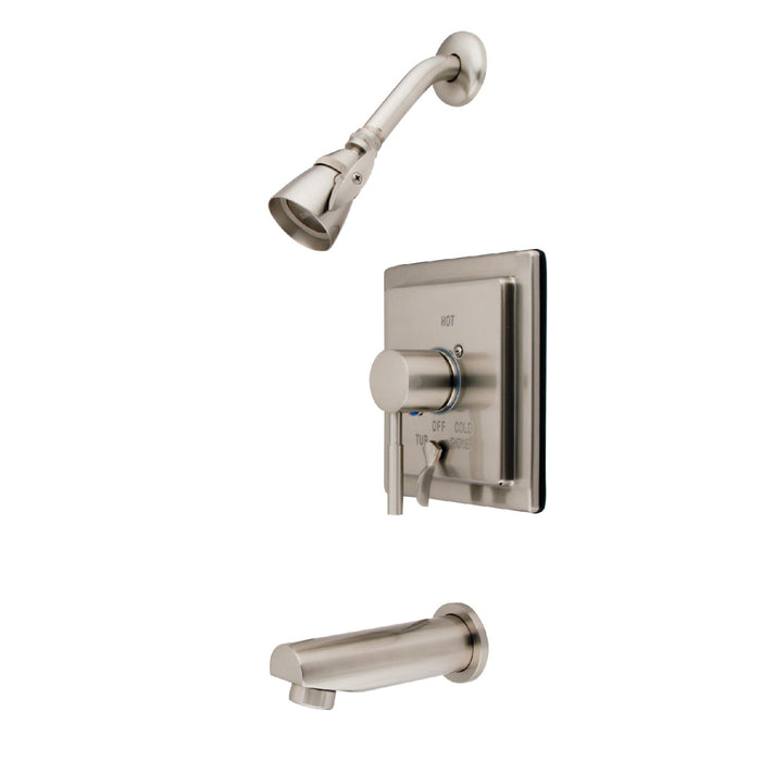 Kingston Sona KB86580DL - Concord Single-Handle Pressure Balanced Tub and Shower Faucet, Brushed Nickel