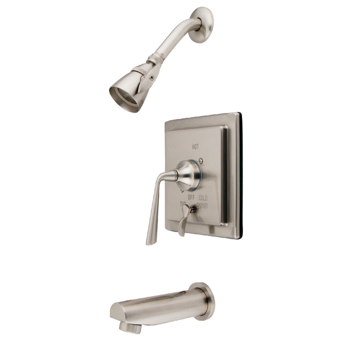 Kingston Sona KB86580ZL - Silver Sage Single-Handle Pressure Balanced Tub and Shower Faucet, Brushed Nickel