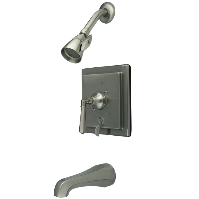 Kingston Tulare KB86584HL - Metropolitan Single-Handle Pressure Balanced Tub and Shower Faucet, Brushed Nickel