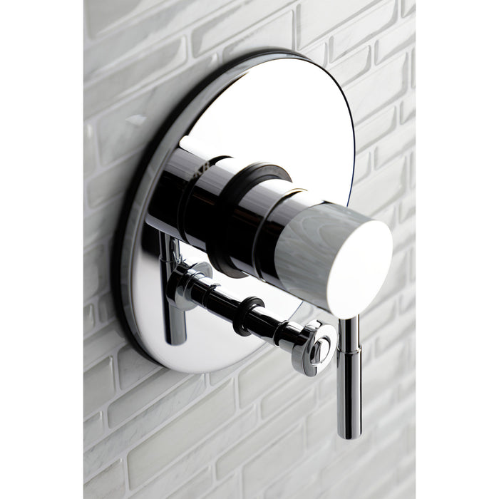 Kingston Concord KB86910DLLST Single-Handle Pressure Balanced Tub and Shower Faucet, Valve and Trim Only, Polished Chrome
