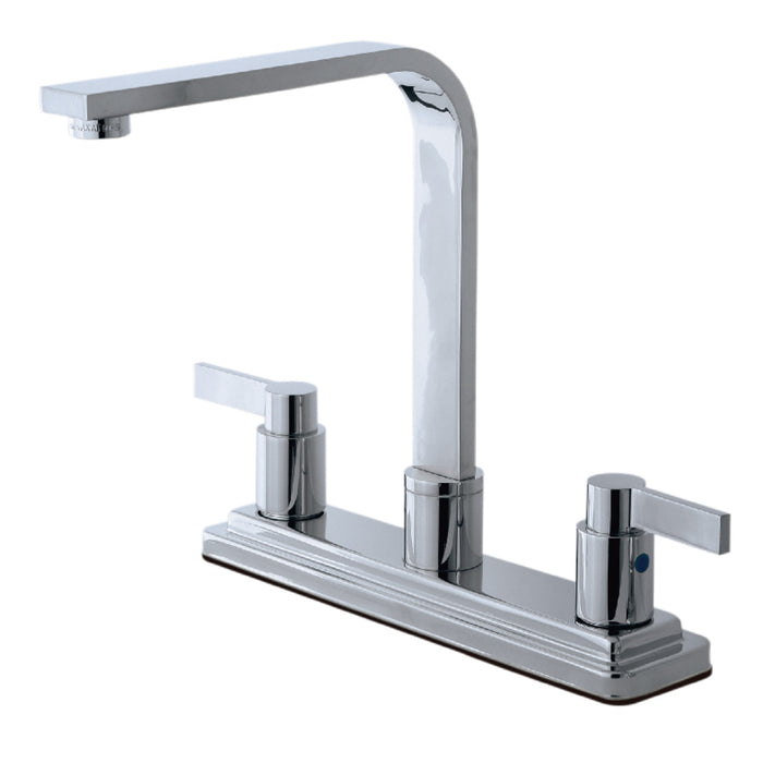 NuvoFusion KB8791NDLLS Two-Handle 2-Hole Deck Mount 8" Centerset Kitchen Faucet, Polished Chrome