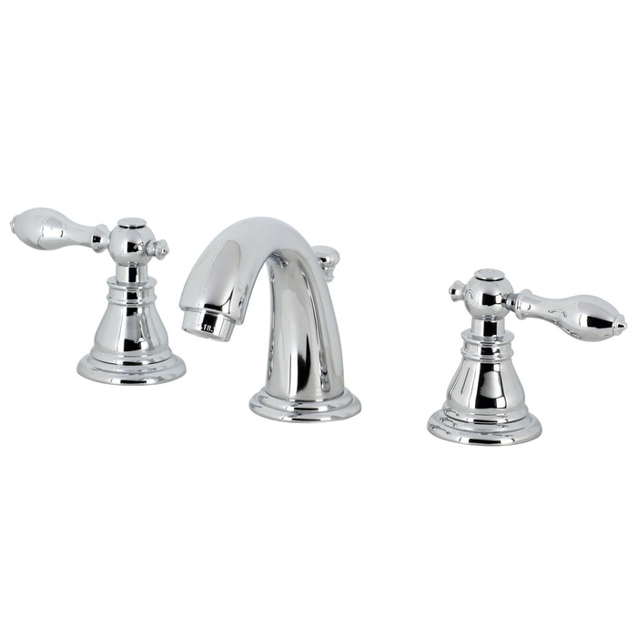 American Classic KB911ACL Two-Handle 3-Hole Deck Mount Widespread Bathroom Faucet with Plastic Pop-Up, Polished Chrome