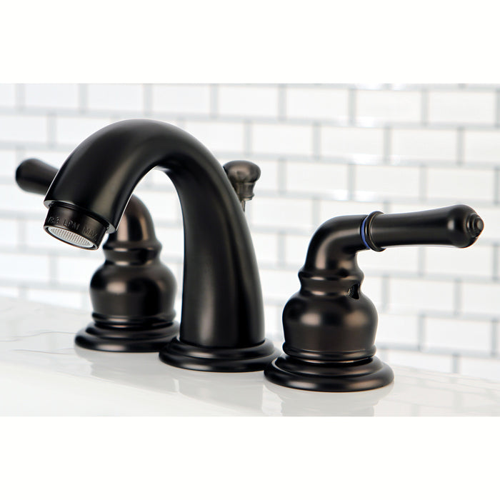 Magellan KB915 Two-Handle 3-Hole Deck Mount Widespread Bathroom Faucet with Plastic Pop-Up, Oil Rubbed Bronze