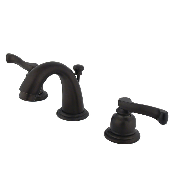 Magellan KB915FL Two-Handle 3-Hole Deck Mount Widespread Bathroom Faucet with Plastic Pop-Up, Oil Rubbed Bronze