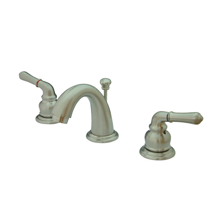 Magellan KB918 Two-Handle 3-Hole Deck Mount Widespread Bathroom Faucet with Plastic Pop-Up, Brushed Nickel