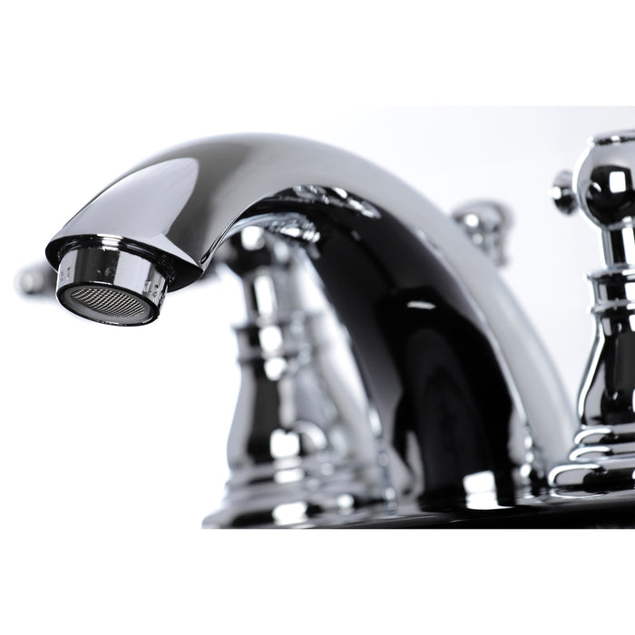 Duchess KB951AKL Two-Handle 3-Hole Deck Mount Mini-Widespread Bathroom Faucet with Plastic Pop-Up, Polished Chrome