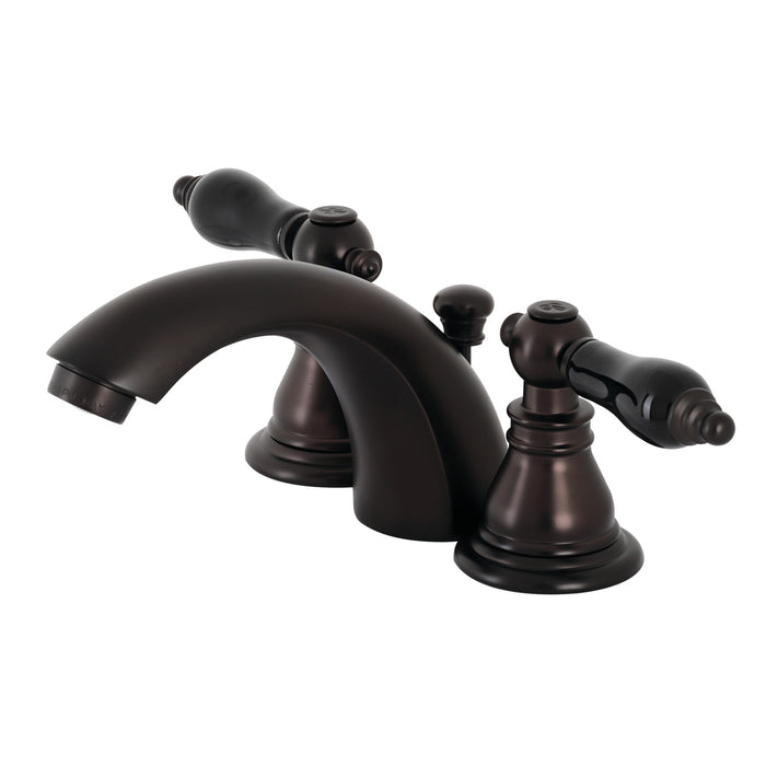 Duchess KB955AKL Two-Handle 3-Hole Deck Mount Mini-Widespread Bathroom Faucet with Plastic Pop-Up, Oil Rubbed Bronze