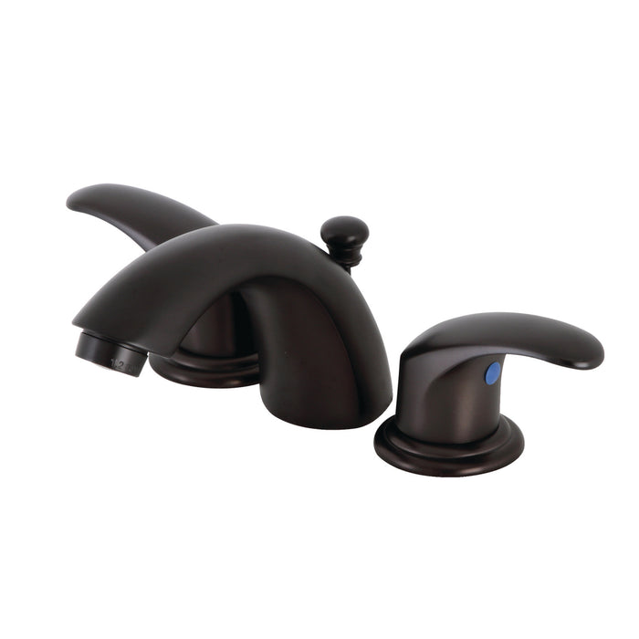 Legacy KB955LL Two-Handle 3-Hole Deck Mount Mini-Widespread Bathroom Faucet with Plastic Pop-Up, Oil Rubbed Bronze