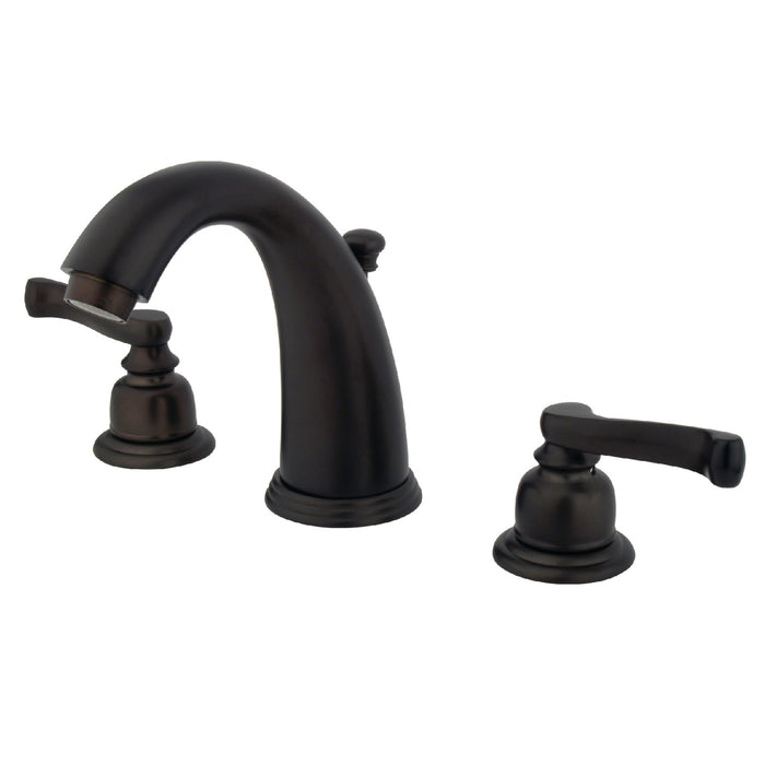 Royale KB985FL Two-Handle 3-Hole Deck Mount Widespread Bathroom Faucet with Plastic Pop-Up, Oil Rubbed Bronze