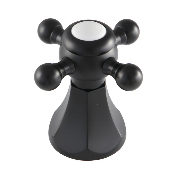 Kingston KBDH4460BX Metal Cross Handle, Diverter for Tub and Shower Faucet, Matte Black
