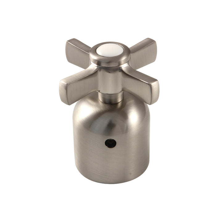 Kingston Millennium KBDH8968ZX Metal Cross Handle, Diverter for Tub and Shower Faucet, Brushed Nickel
