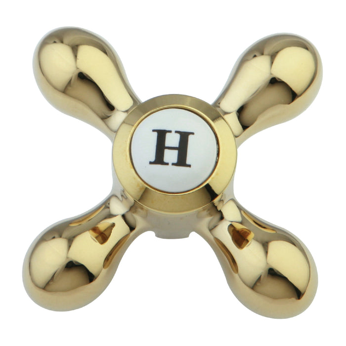 Kingston KBH1602AXH Brass Cross Handle (Hot Side), Polished Brass