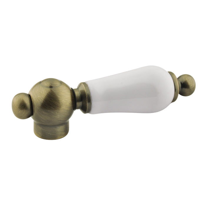 KBH1603PL Porcelain Lever Handle, Antique Brass