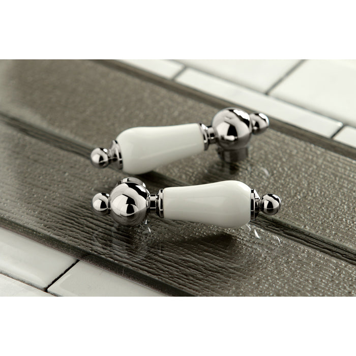 Kingston KBH1606PL Porcelain Lever Handle, Polished Nickel