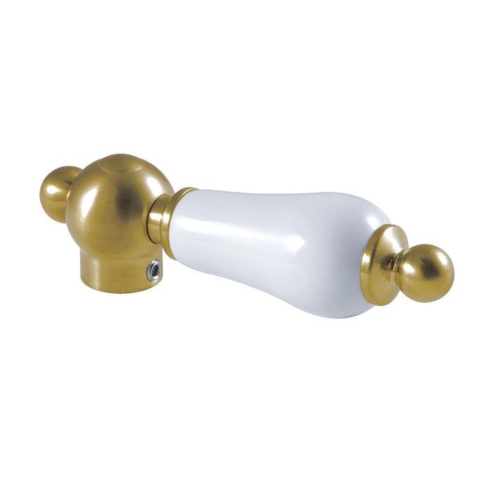 Kingston KBH1607PL Porcelain Lever Handle, Brushed Brass