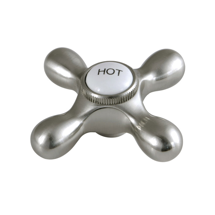 KBH1798AXH Brass Cross Handle (Hot Side), Brushed Nickel