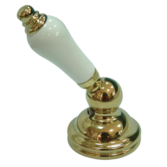 Kingston KBH3402PL Porcelain Lever Handle, Polished Brass
