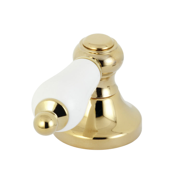 KBH3632PL Porcelain Lever Handle, Polished Brass