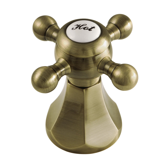 Kingston KBH4463BXH Metal Cross Handle (Hot Side), Antique Brass