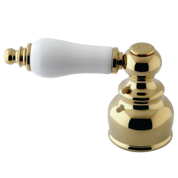 KBH602BH Hot Porcelain Lever Handle, Polished Brass