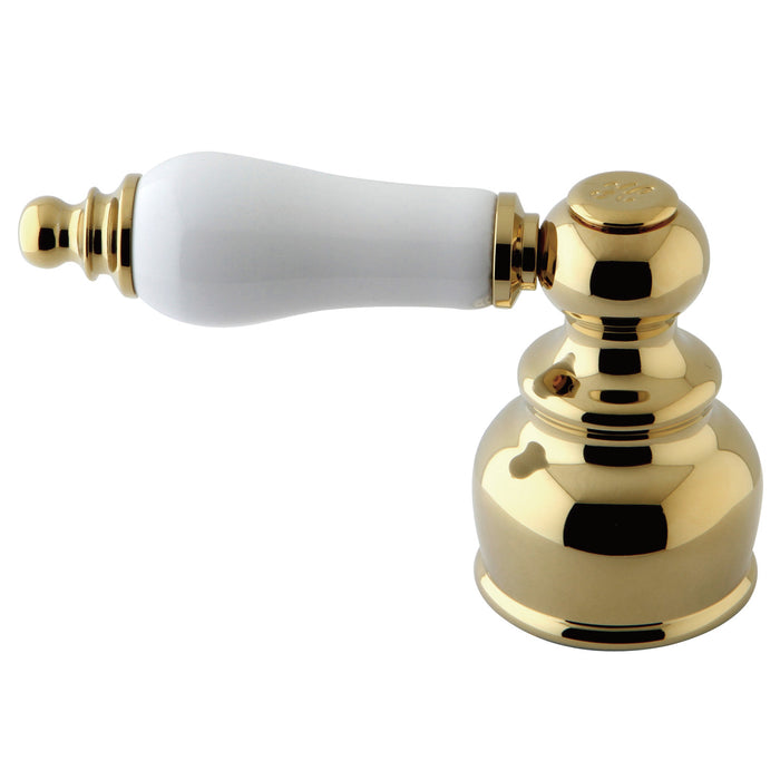 KBH602PLH Hot Porcelain Lever Handle, Polished Brass