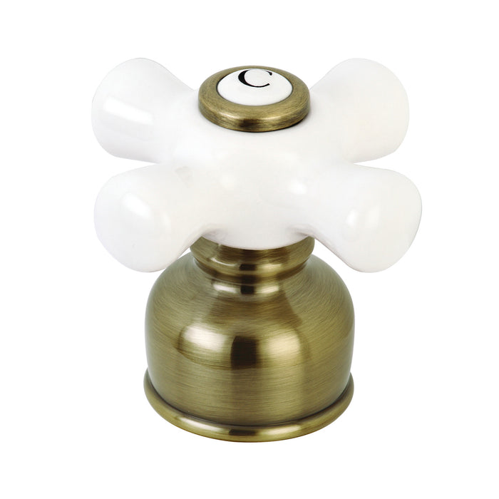 Kingston KBH723PXABC Porcelain Cross Handle (Cold Side), Antique Brass