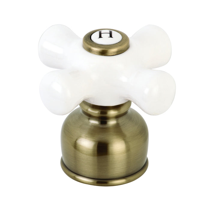 Kingston KBH723PXABH Porcelain Cross Handle (Hot Side), Antique Brass