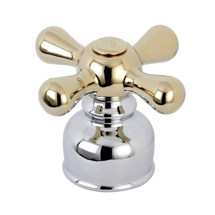 Kingston KBH724AXC Metal Cross Handle (Cold Side), Polished Chrome/Polished Brass