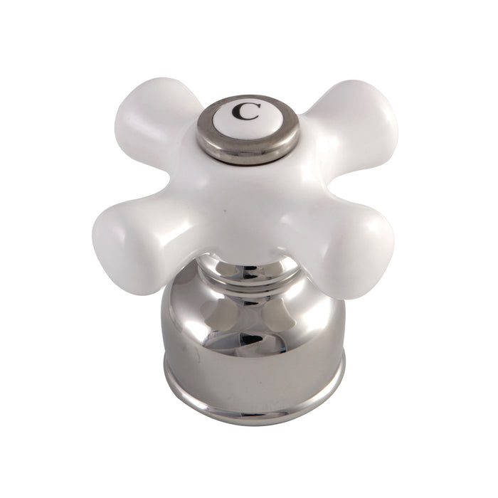 Kingston KBH726PXPNC Porcelain Cross Handle (Cold Side), Polished Nickel