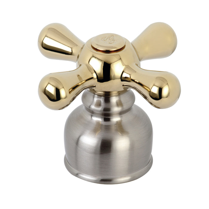 Kingston KBH729AXC Metal Cross Handle (Cold Side), Brushed Nickel/Polished Brass