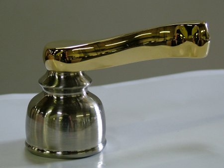 Kingston KBH8629C Zinc Alloy Lever Handle (Cold Side), Brushed Nickel/Polished Brass