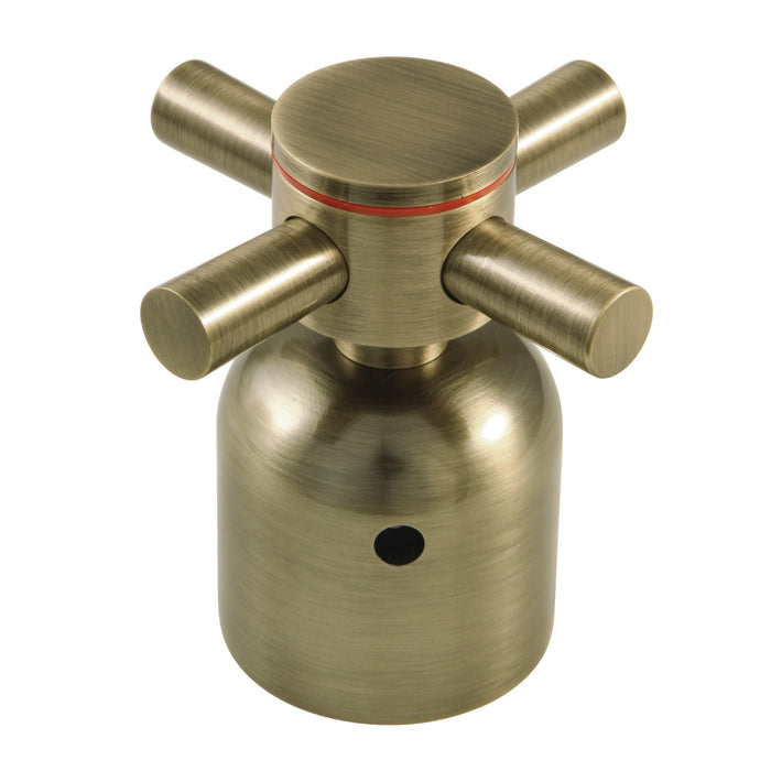 Kingston Concord KBH8963DXH Metal Cross Handle (Hot Side), Antique Brass