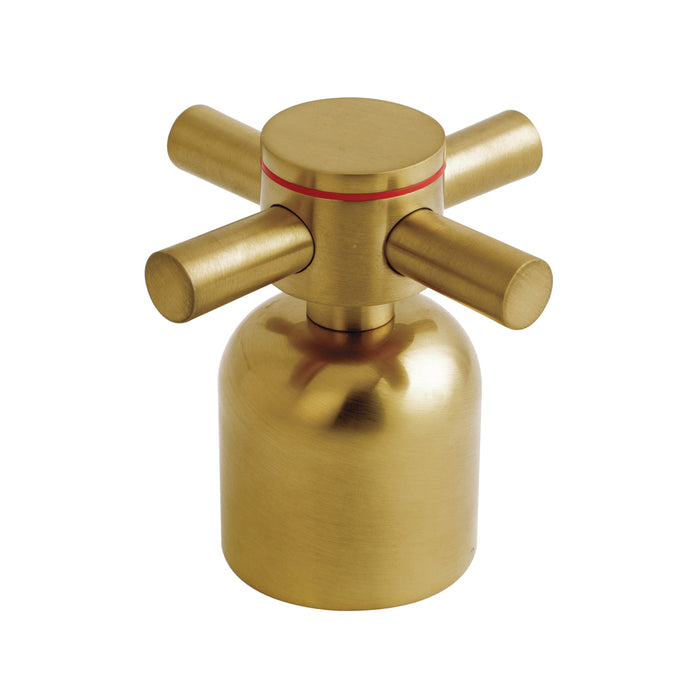 Kingston Concord KBH8967DXH Metal Cross Handle (Hot Side), Brushed Brass