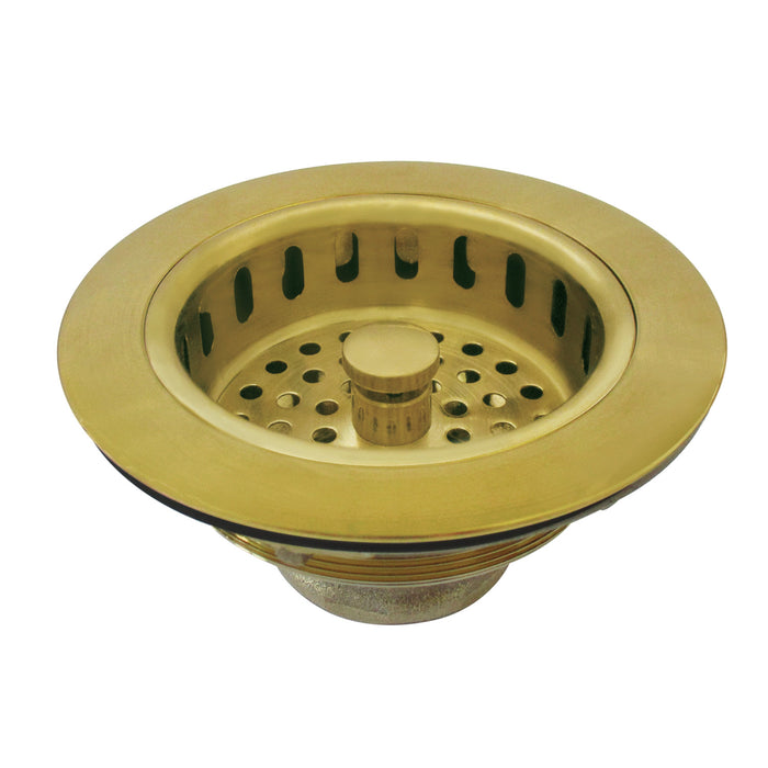 Made To Match KBS1007 3-1/2 Inch Kitchen Sink Basket Strainer Only, Brushed Brass